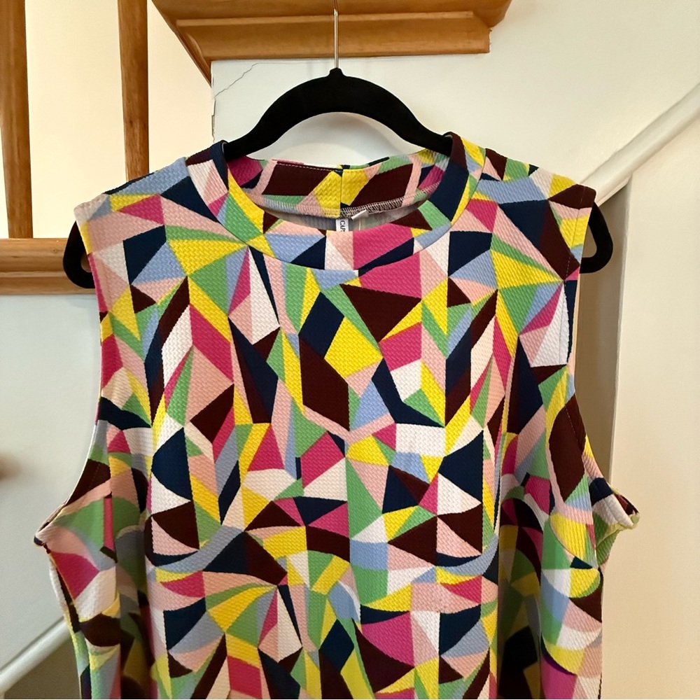 Multicolor Geometric Pattern Dress - Picture 2 of 6
